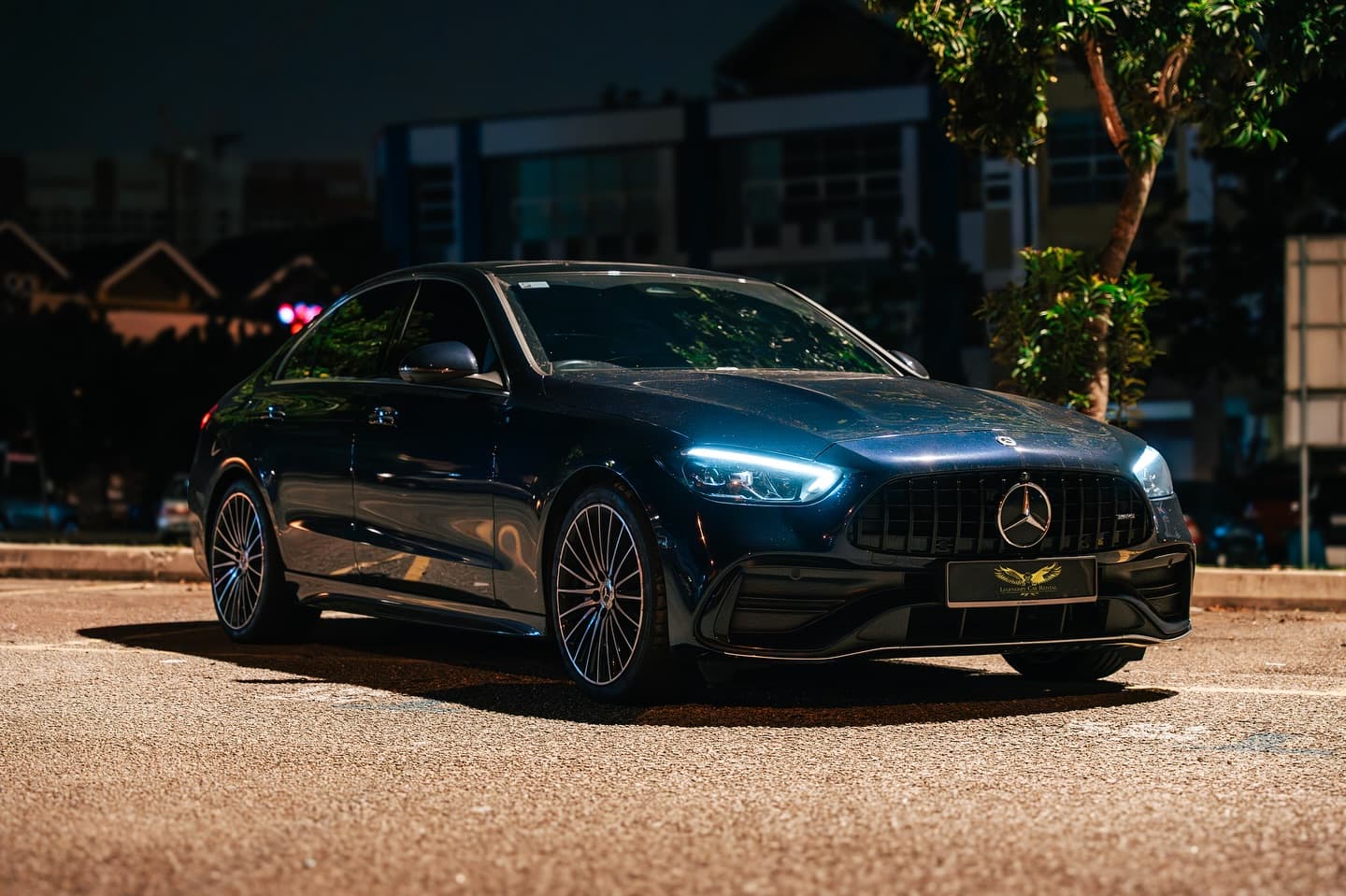 Mercedes C300 available for visitor self-drive hire in Kuala Lumpur, used for hotel delivery