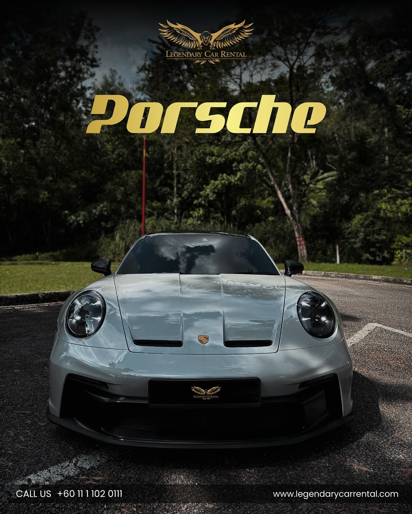 Porsche 911 GT3 available for visitor self-drive hire in Malaysia, recommended for the Kuala Lumpur to Genting Highlands drive